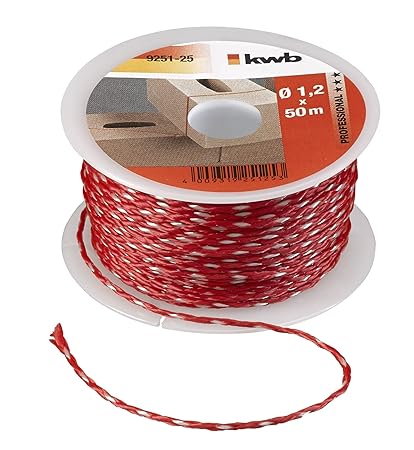 kwb 9251-25 Maurerschnur 50 Meter, 1,2 mm, rot m x