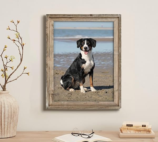 NWDCLF RUSTIC 18X24 PICTURE FRAME, RECLAIMED BARNWOOD PHOTO FRAME WITH PLEXIGLASS, DISTRESSED NATURAL WOOD FRAME FOR WALL MOUNT, FARMHOUSE COUNTRY HOME OFFICE CABIN DÉCOR