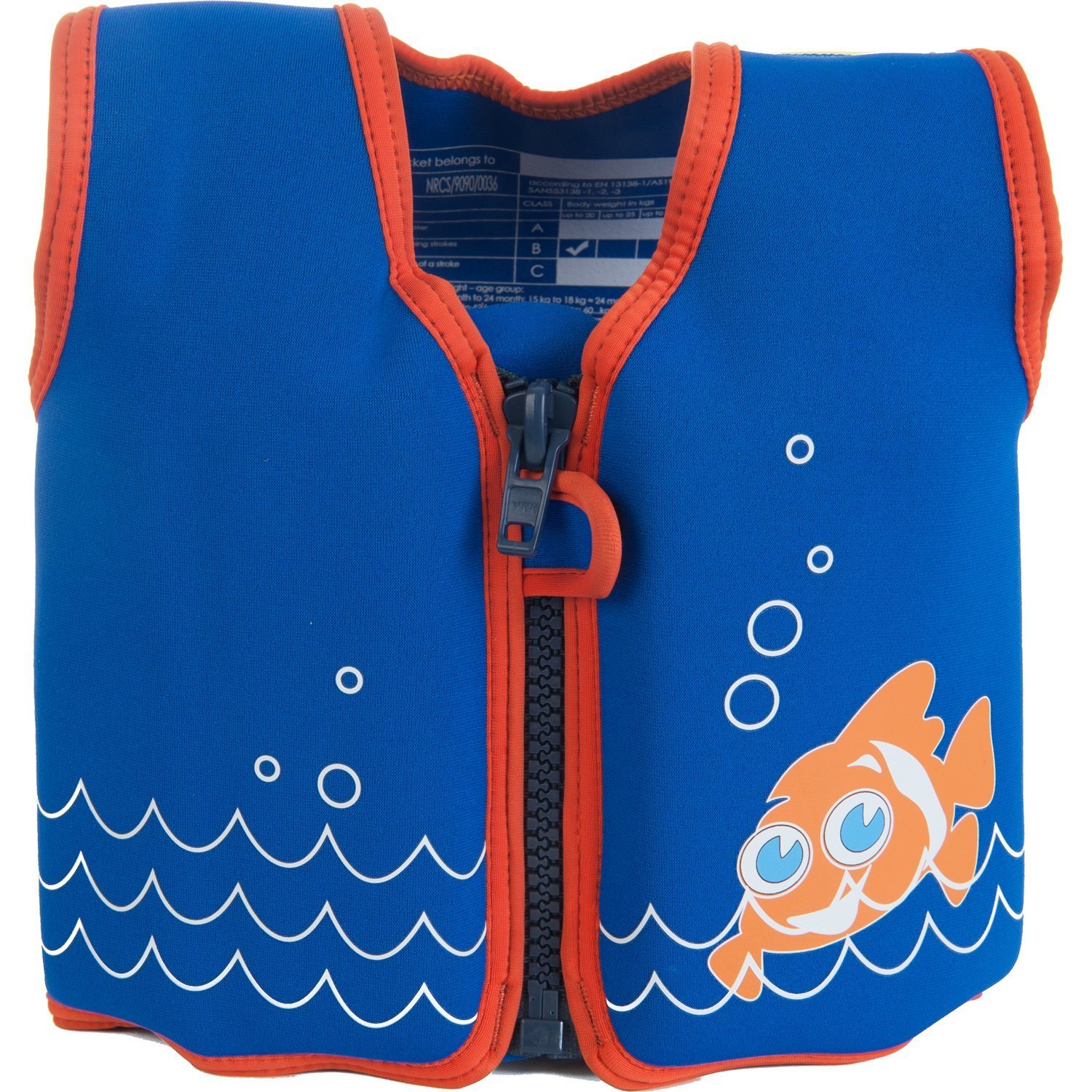 The Original Konfidence Children's Swim Jacket, Multicoloured (Scoot The Clownfish), 4-5 years