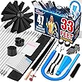 Sealegend 47-Piece Dryer Vent Cleaning Kit Omnidirectional Cleaner Include 33 Feet Dryer Vent Brush Blue Dryer Vacuum Attachm