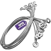 NAZOU 10Pack Security Cable with Loops 1/8IN Anti-Shedding Cable Lock for Tool Lanyard Travel Luggage Bike Steel Wire Lock Cable