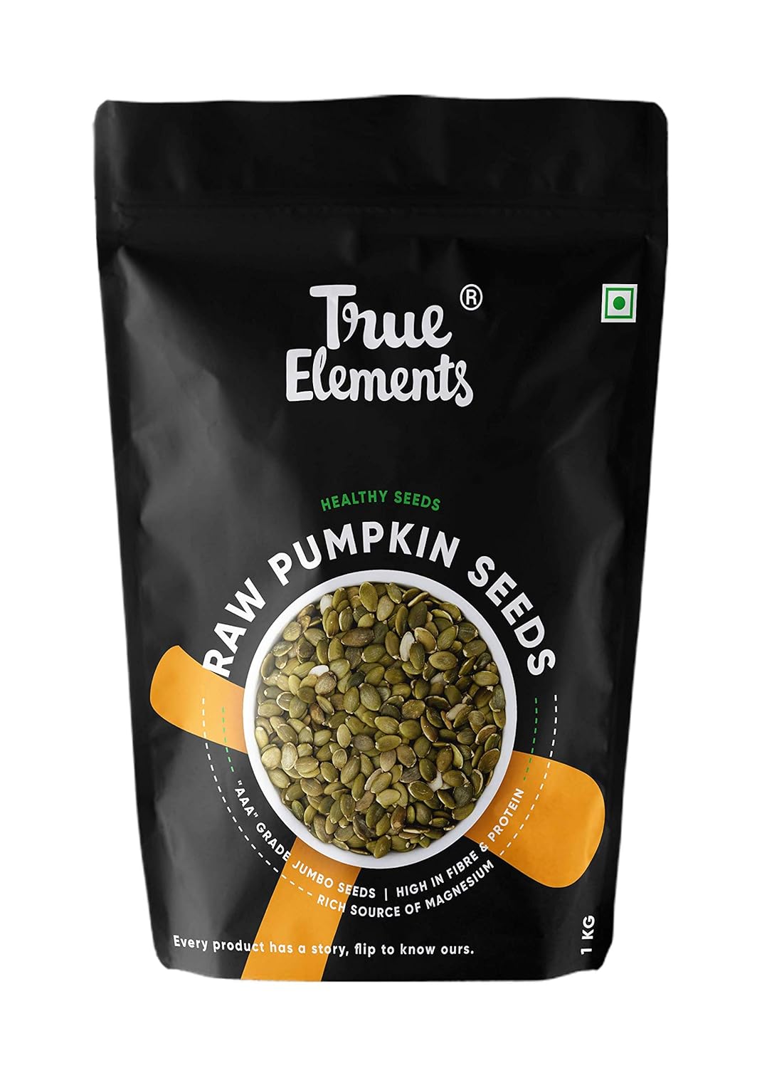 True Elements Pumpkin Seeds 1kg Premium Quality Jumbo Raw Pumpkin