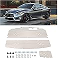 KUAFU Engine Splash Shield Compatible with 2014-Up Infiniti Q50 2016-2022 Infiniti Q60 Under Cover Aluminium