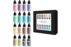KAMENSKAYA Alcohol Ink Set - 16 Pastel Alcohol Inks, 0.51 fl oz (15 ml) Each