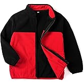 EIGIOO Toddler Fleece Jacket Kids Lightweight Outerwear Boys Girls Long Sleeve Fall Spring Coat 2-12 Years
