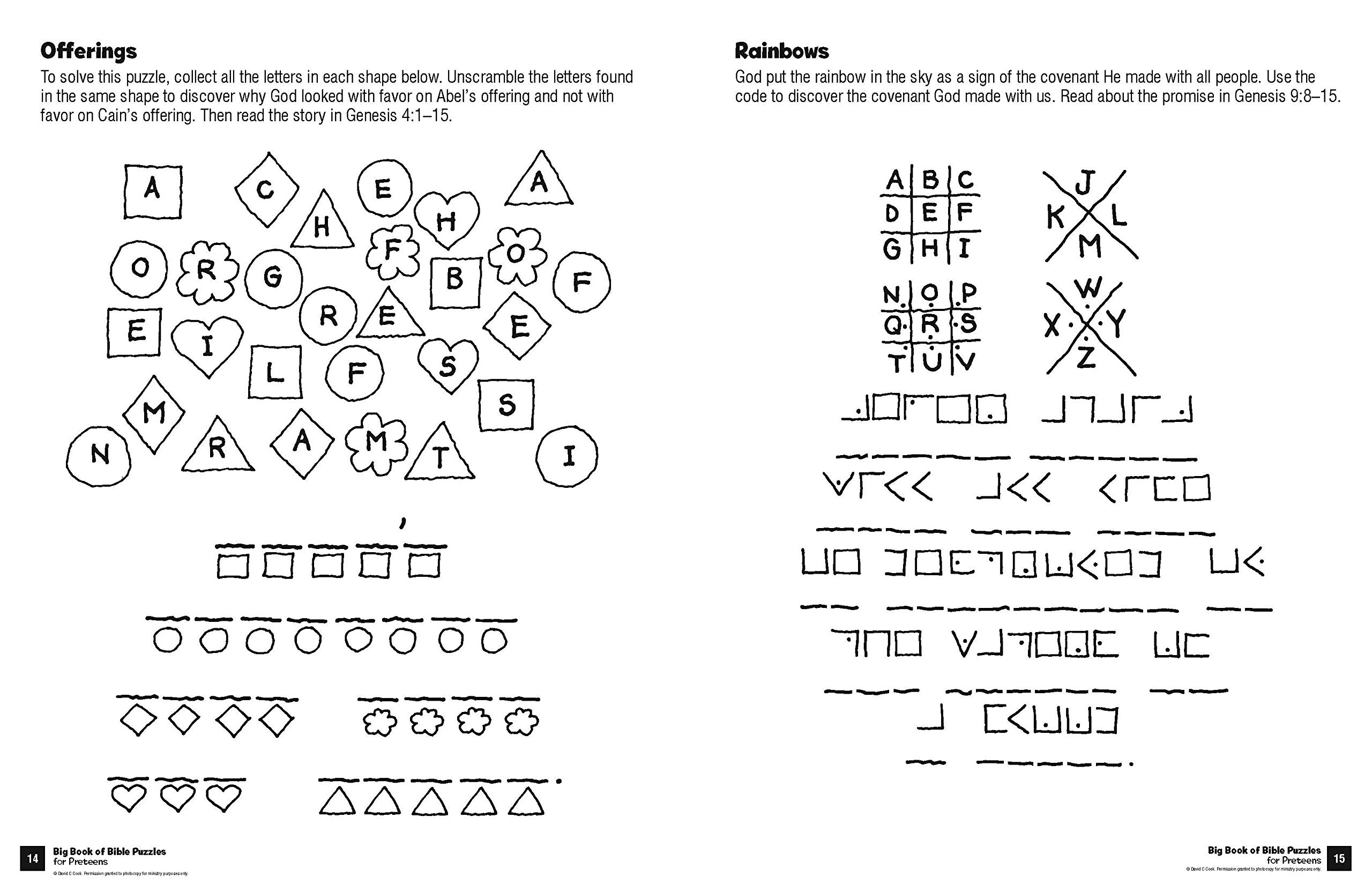 Amazon Com Big Book Of Bible Puzzles For Preteens Big Books 9780830772421 Cook David C Libros