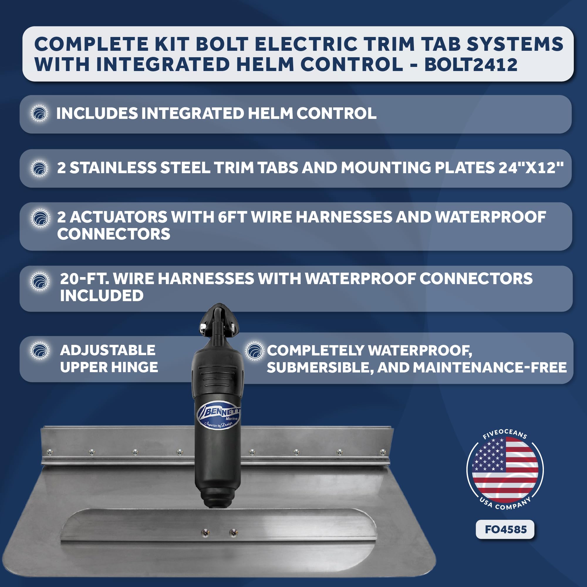 Mua Bolt Electric Trim Tab System 24" x 12", Includes
