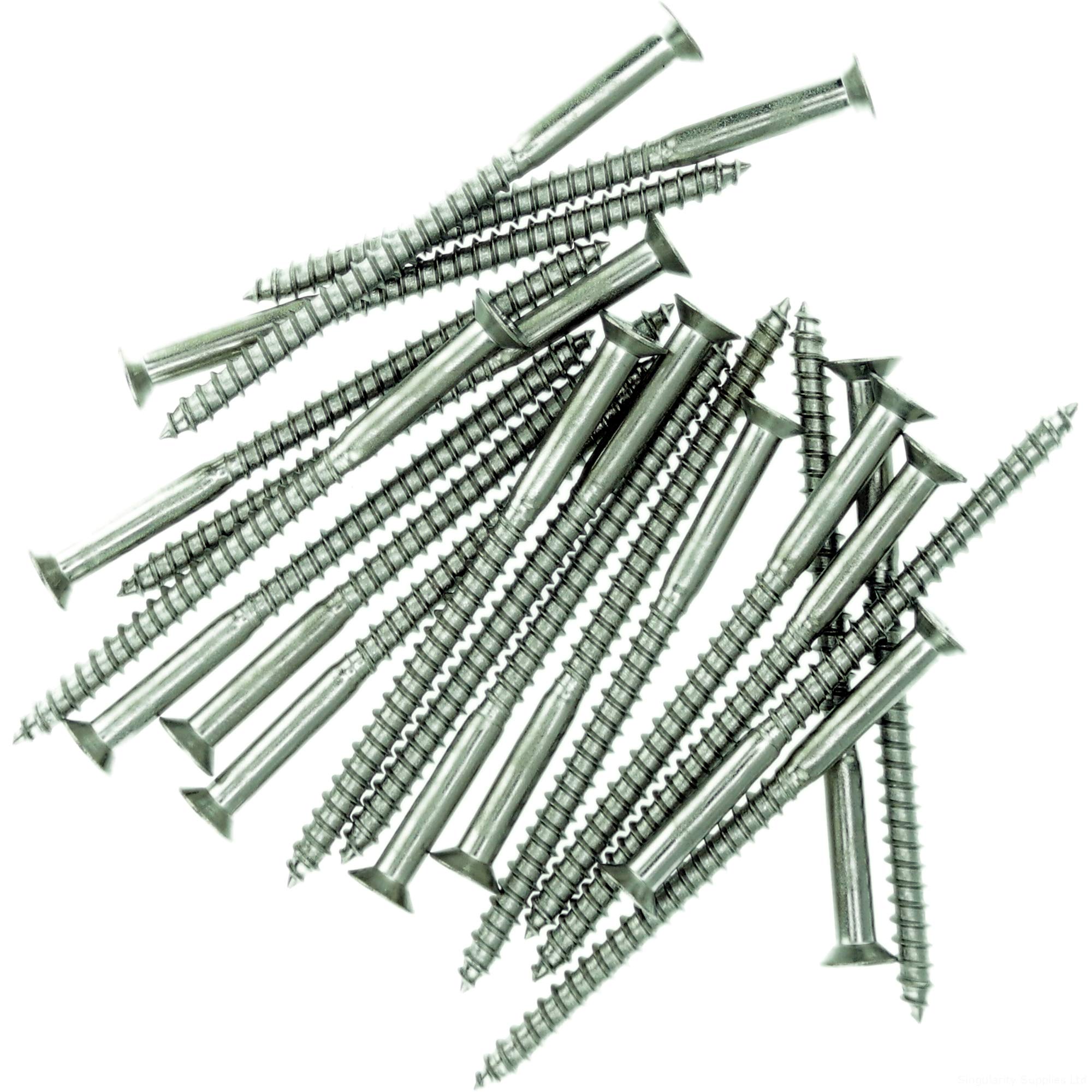 No.4 x 0.78 (3.0mm x 20mm) Pozi Countersunk Wood Screw - Stainless Steel (A2) (Pack of 20)