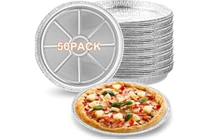 JMIATRY 50PCS Disposable Pizza Pans 11 Inch Round Foil Pans 11 Inch/28cm Aluminum Pizza Pan Disposable Round Aluminum Pans fo