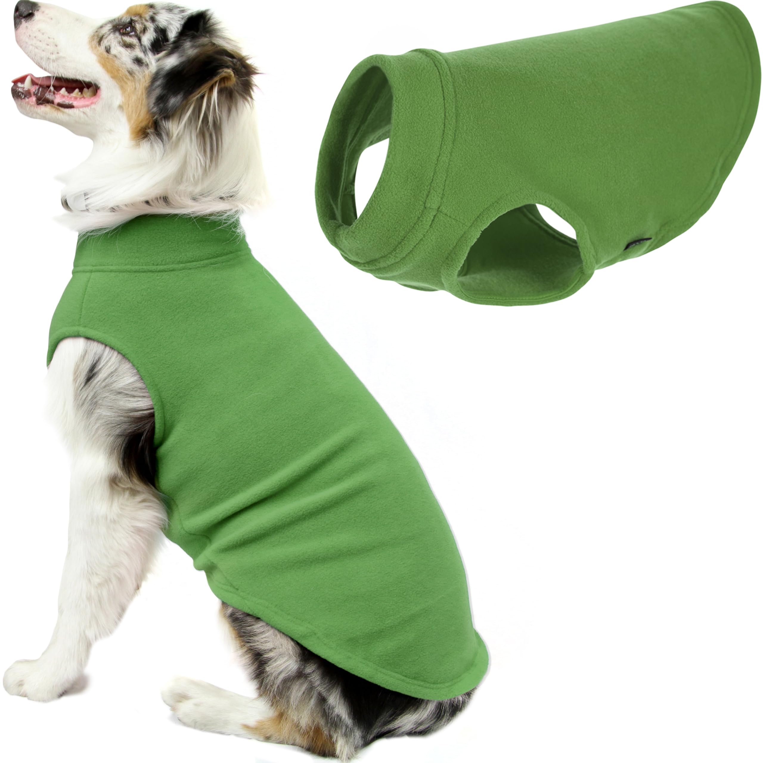 Gooby Stretch Fleece Pull Over Cold Weather Dog Vest, 5X-Large, Grass Green โ image 1