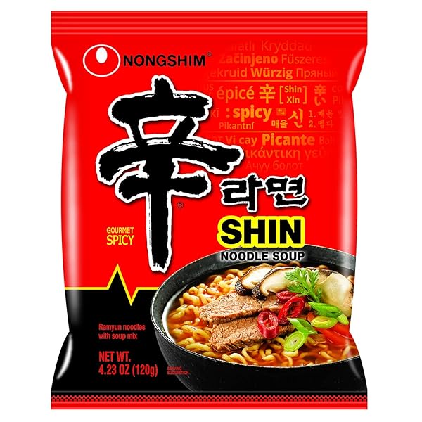 NONGSHIM SHIN RAMYUN NOODLE SOUP, GOURMET SPICY, 4.2 OUNCE (101002379)