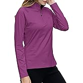 AjezMax Womens 1/4 Zip Golf Shirt Long Sleeve Lightweight Golf Pullover Outdoor Athletic Tennis Polo Shirts