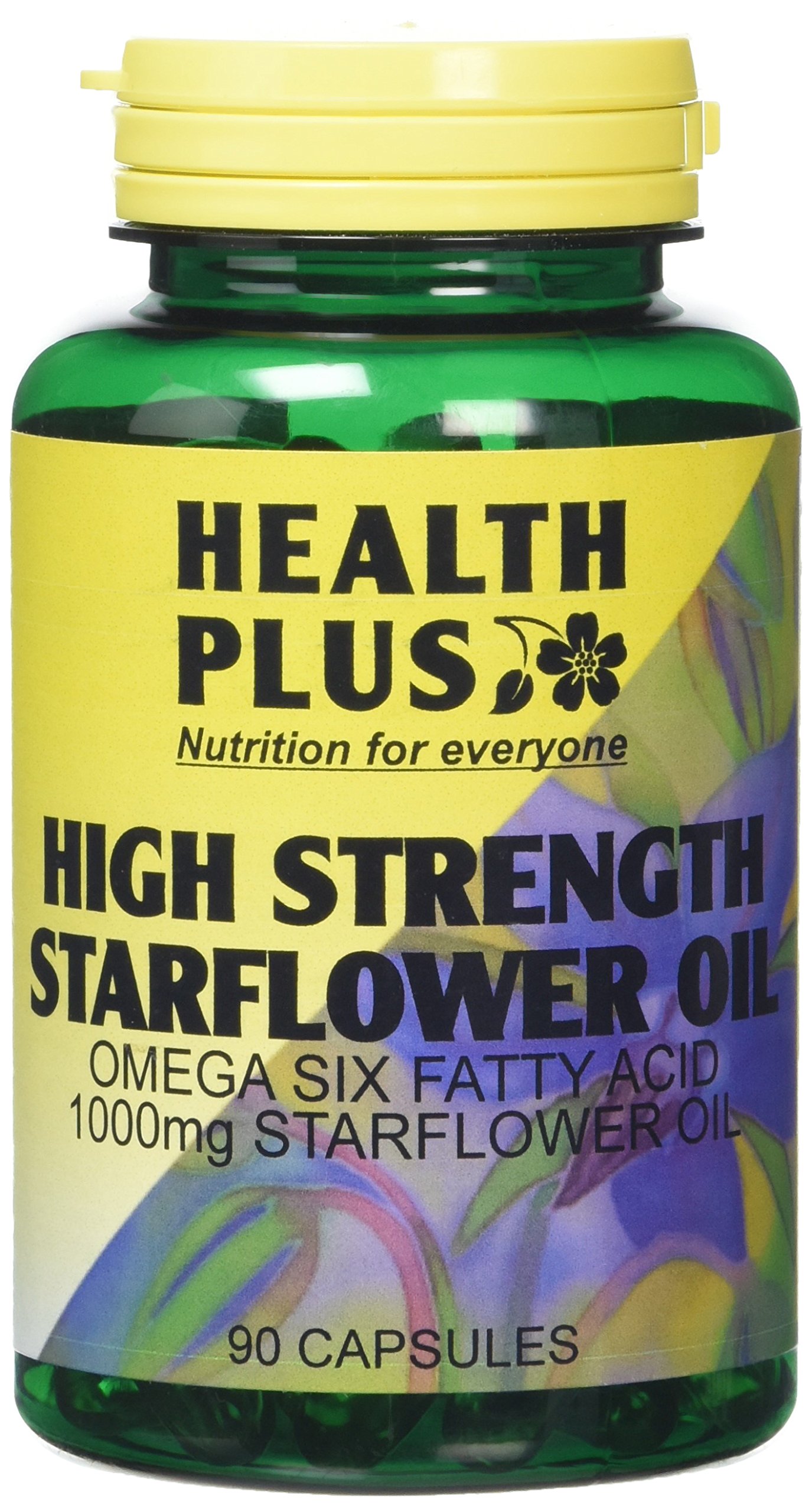 Health Plus High Strength Starflower Oil 1000mg Omega-6 Supplement - 90 Capsules