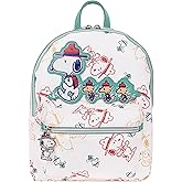Peanuts Beagle Scout “Happy Trails Ahead” All-Over Print Mini Backpack, Featuring Snoopy and Woodstock, Daily Travel Backpack, Multicolor