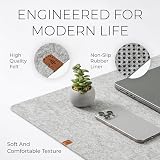 Nordik Large Felt Desk Mat Marle 89 x 43 cm Full Desk Cover view 5