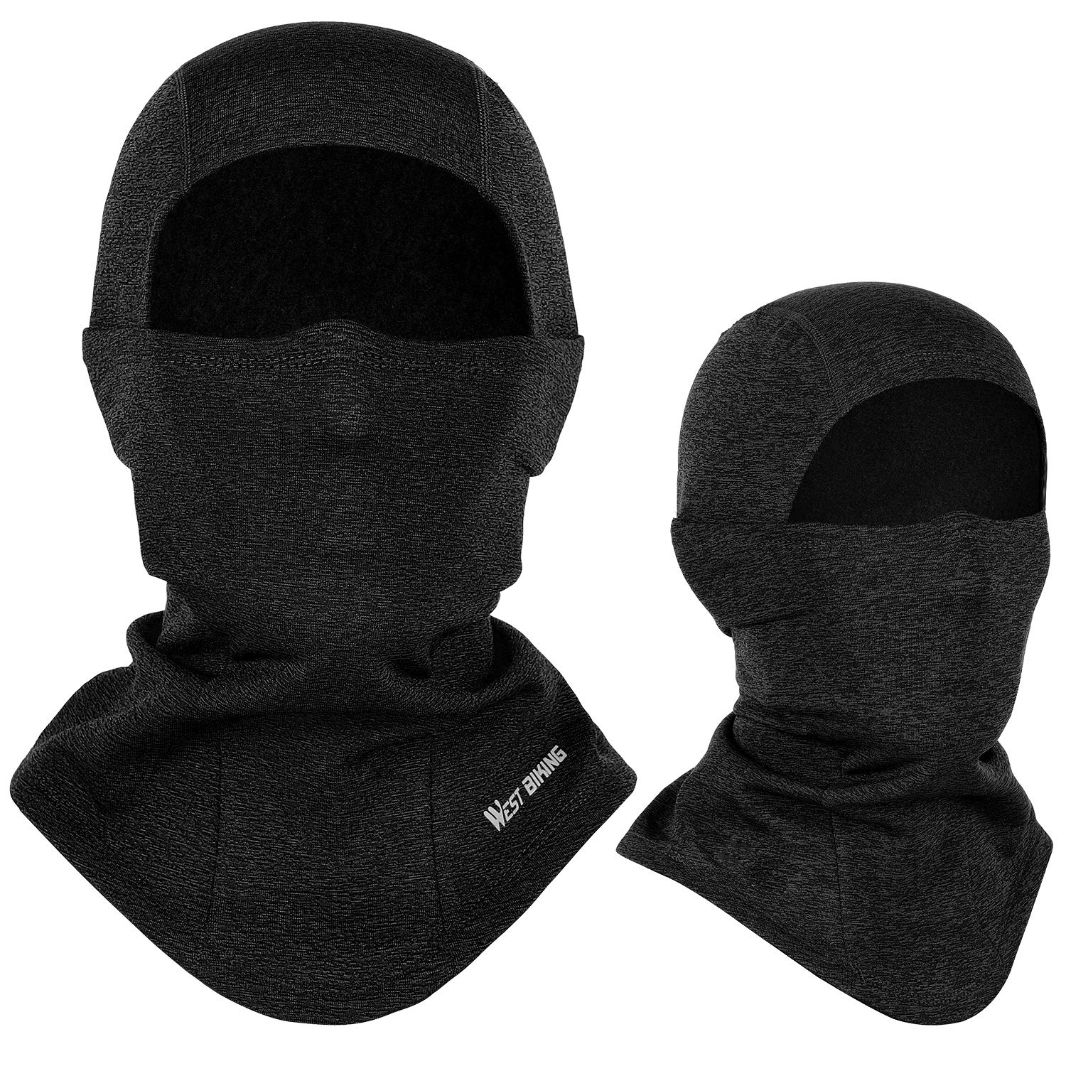 WESTGIRL Balaclava Winter Ski Mask, Windproof Warm Face Mask for Unisex, Cold Weather Thermal Fleece Hood Outdoor Sports Gear for Cycling, Skiing, Snowboarding, Motorcycling Black