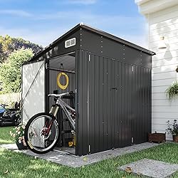 Aoxun 7.5'x5.5' Triple Door Shed Outdoor Storage