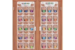 Olpchee 2 Pack Classroom Headphone Storage Organizer with 30 Pockets, PVC Clear Classroom Pocket Chart for Headphone Cell Phone Over-the-Door Hanging Headphone Holder Bag with 62 Labels(White)