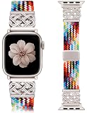 TOYOUTHS Braided Magnetic Band Compatible with Apple Watch Bands 42/44/45/46/49mm Women Men, Dressy Celtic Metal Fancy Stretchy Bracelet Strap for iWatch Series 11 10 9 8 7 6 5 4 SE/Ultra 3 2 1