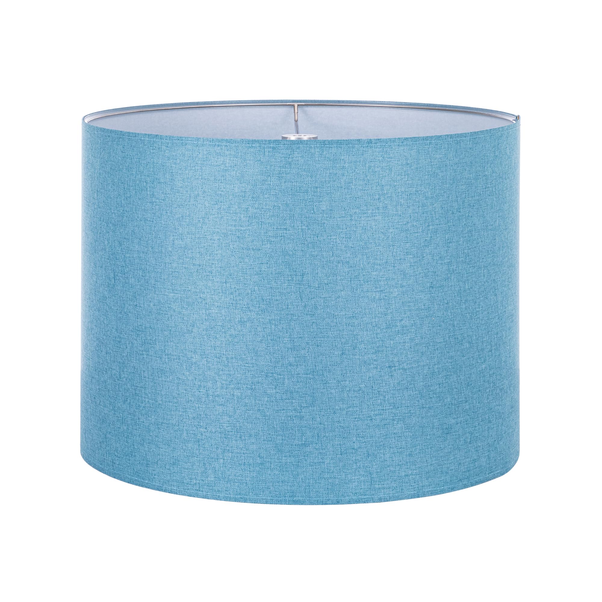 Photo 1 of Wellmet 13"x13"x10" Assembly Required Lampshade for Table Lamp, Bedside Lamp, Floor Lamp, Fabric Drum Lampshade Classic Modern Style, Spider Fitter, Blue