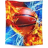 Boys Basketball Throw Blankets Sport Blanket Gift for Kids Adults Team Basketball Lovers. 40”x50” Soft Cozy Custom Flannel Throw for Sofa Couch Bedding Office Travel