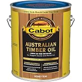 Cabot 140.0019458.007 Australian Timber Oil Water Reducible, Translucent, Honey Teak - 1 Gallon