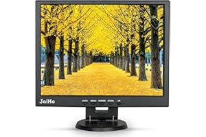 JaiHo 14 Inch LCD Security CCTV Monitor, 1024x768 4:3 Resolution Color TFT LCD Display Screen with HDMI/VGA/BNC/AV Ports for Surveillance Camera, STB and Other Video Equipment, Built-in Speaker