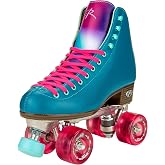 Riedell Women's Orbit Roller Skate Outdoor Quad High-Top | Adult Quad Skates, 57mm Outdoor Wheels, ABEC-5 Bearings, Aluminum Plate, High-Top Vinyl Boot, Adjustable Toe Stopper