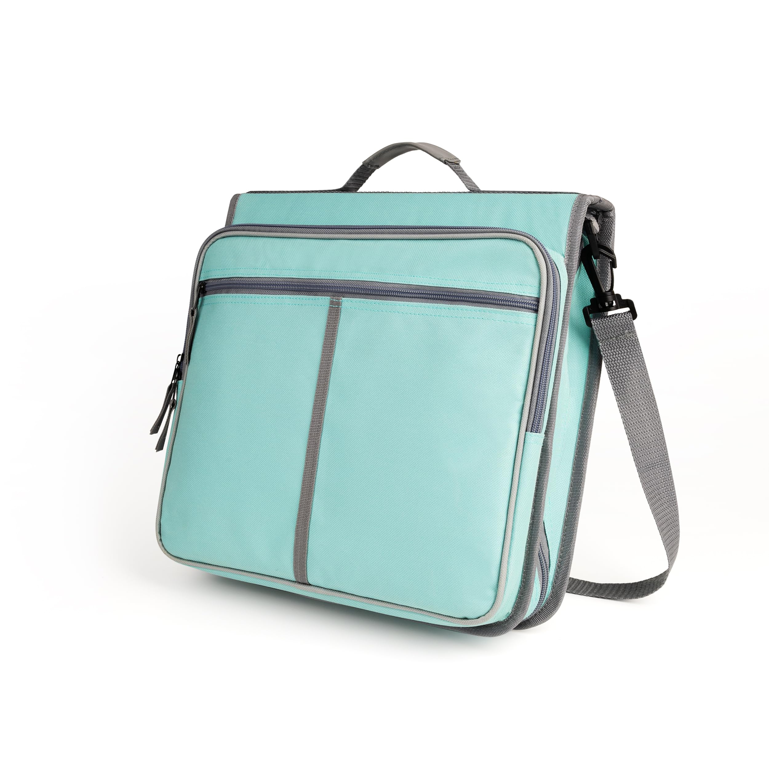 Photo 1 of Joryin Zipper Binder with Shoulder Strap, 3-Ring Binders 2 Inch, 500 Sheet Capacity & Holds up to 14 Inch Tablet, Multi-Pockets for School and Office Binder Organizer, Mint Green