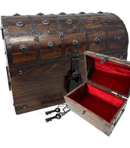 Amazon.com: Nautical Cove Wooden Treasure Chest with