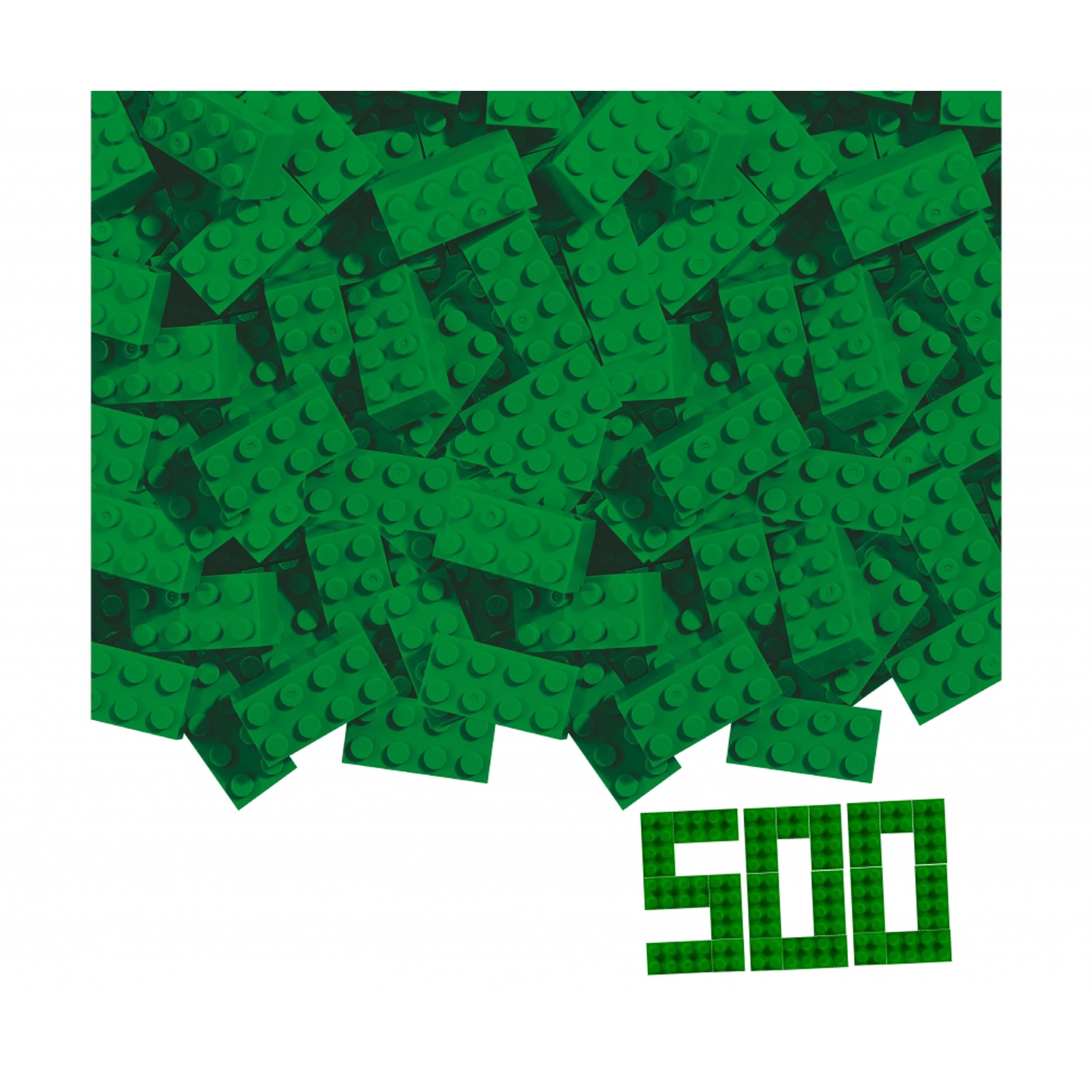 Blox 500 Green Building Blocks for Children Aged 3+, 8 Bricks in Box,, Fully Compatible with Many Other Manufacturers