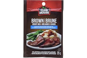 Club House, Dry Sauce/Seasoning/Marinade Mix, Brown Gravy, Less Salt, 25g, Case Pack 18 Count