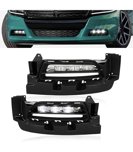 2016 dodge charger srt fog lights Vicrez Widebody Fog Lamp Cover with LED Light vz101949