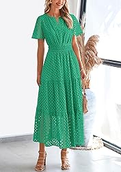 PRETTYGARDEN Womens 2025 Summer Maxi Dress Short