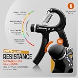 PORTENTUM Hand Grip 6-Piece Set Adjustable Hand Strengthener Grip Ring Stress view 3