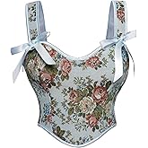 SCARLET DARKNESS Corset Tops for Women Sweetheart Neckline Floral Corset with Zipper Size 6-18