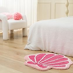 YRXRUS Seashell Pillow, Peach Pink Shell Shaped