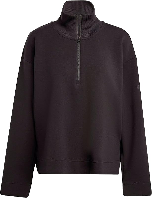 Femme Soft Lux Quarter-Zip Sweatshirt, Black, S
