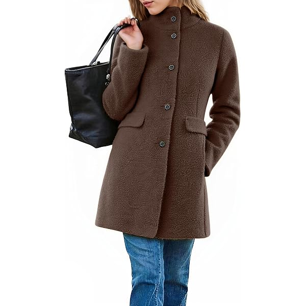 Amazon.com: chouyatou Women's Winter Single Breasted Long Wool