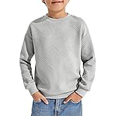 Haloumoning Boys Geometric Texture Sweatshirts Fashion Crewneck Long Sleeve Pullover Shirts 5-14 Years