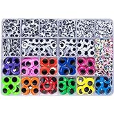 1700pcs Googly Wiggle Eyes Self Adhesive, for Craft Sticker Eyes Multi Colors and Sizes for DIY by ZZYI