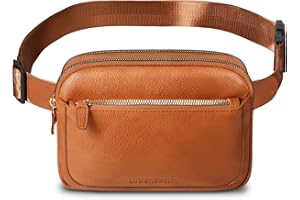 UrbanSatch Fanny Packs for Women, PU Leather Belt Bag, Crossbody Bags for Women, Fashion Waist Packs with Adjustable Strap (Brown)