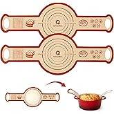 Silicone Sourdough Bread Sling Mat - 2Set Round Dough Baking Slings For Dutch Oven, NonStick High Degree Kitchen Sourbread Ma