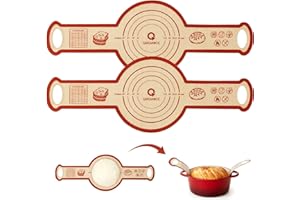 Silicone Sourdough Bread Sling Mat - 2Set Round Dough Baking Slings For Dutch Oven, NonStick High Degree Kitchen Sourbread Ma