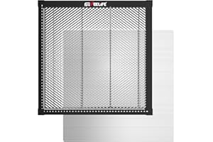 Geveelife Honeycomb Laser Bed 400 × 400 × 22mm Working Table for Laser Engraver and Cutter Machine, Aluminum Steel Panel Laser Honeycomb Bed for Fast Heat Dissipation and Desktop-Protecting