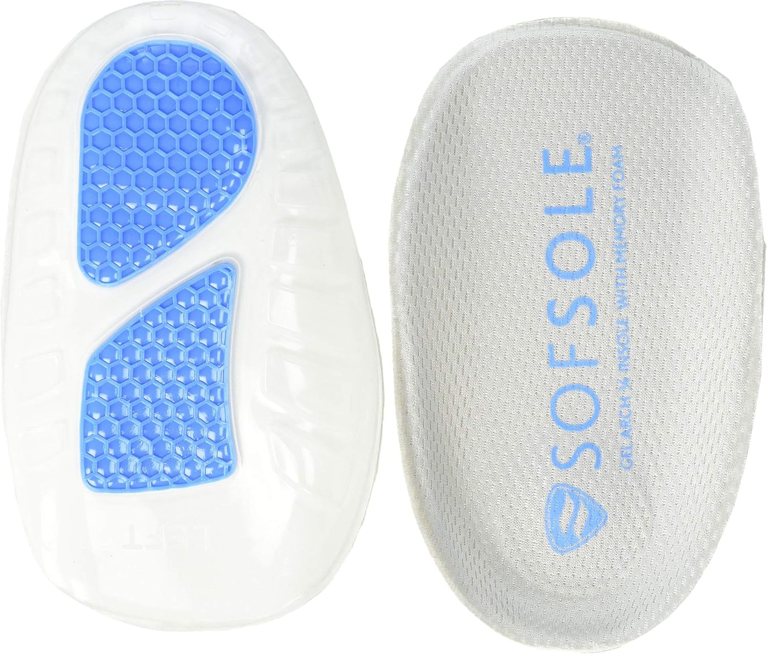 Sof Sole Gel Arch 3/4 Insole w/Memory Foam Grey Men's 712