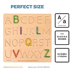 BLUE GINKGO Wooden Alphabet Tracing Board