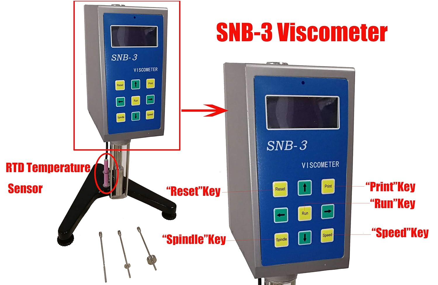 HFBTE SNB3 Rotational Viscosity Meter Tester Gauge with RTD