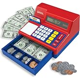 Learning Resources Pretend &amp; Play Calculator Register Toy | Kids Play Set &amp; Credit Card Toy, Register for Kids, Pretend Grocery Store Shopping Playset for Toddlers, Teaching Math Set