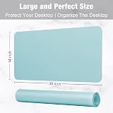 Hsurbtra Desk Pad 75 x 37 cm PU Leather Desk Mat Non-Slip Waterproof Blue view 3